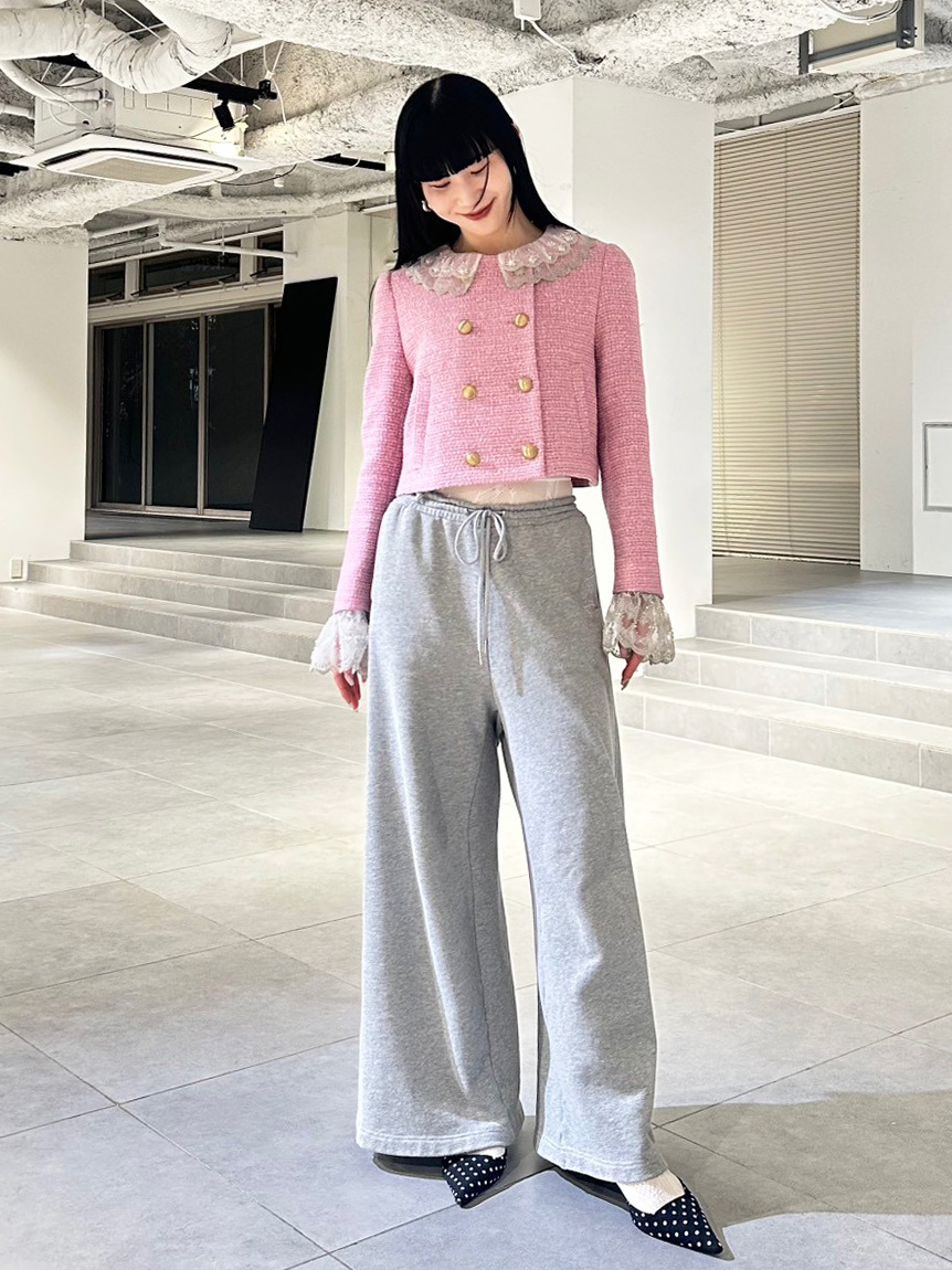 WEB限定カラー】[L.B CANDY STOCK]スカラップビジューアタッチド