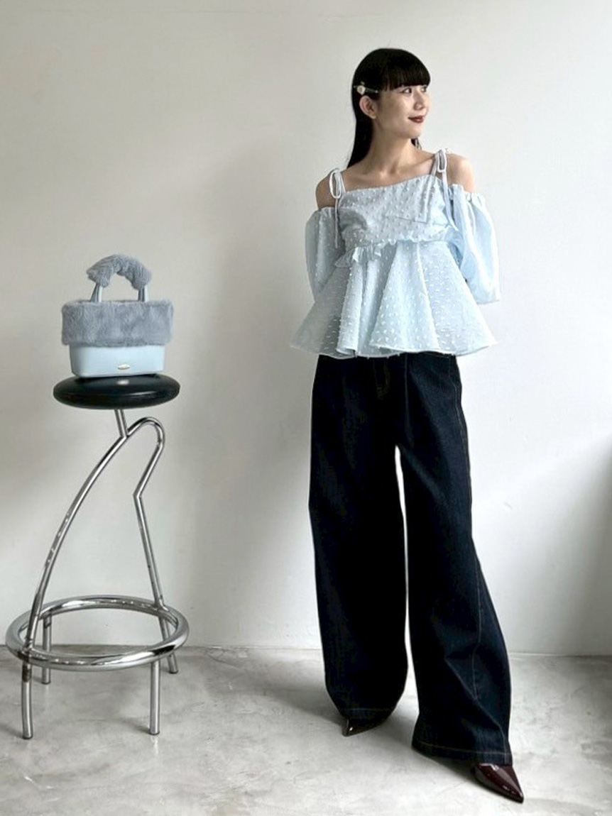 3wayジャガードペプラムビスチェ(シャツ・ブラウス)｜トップス｜LILY