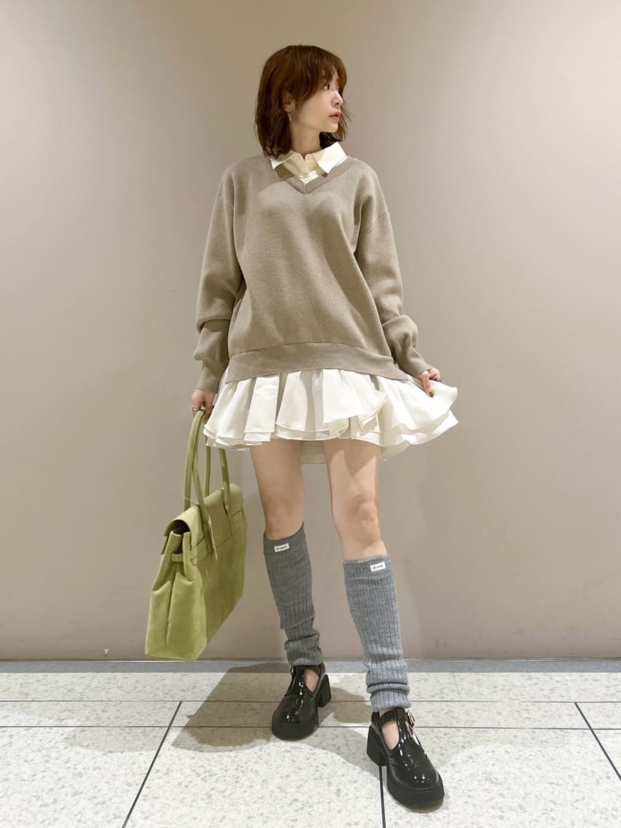 シャツドッキングフリルミニワンピース(マキシ・ロングワンピース