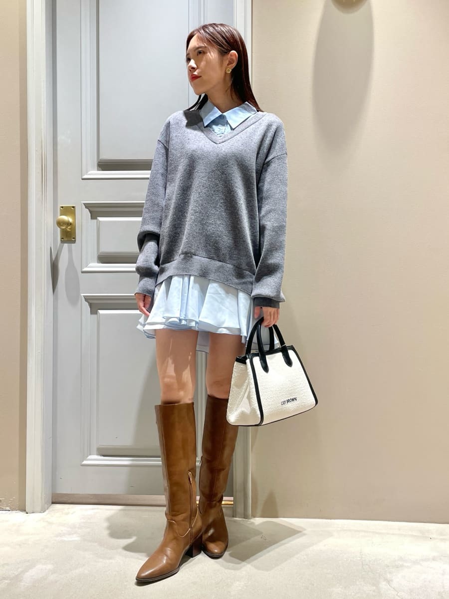 シャツドッキングフリルミニワンピース(マキシ・ロングワンピース