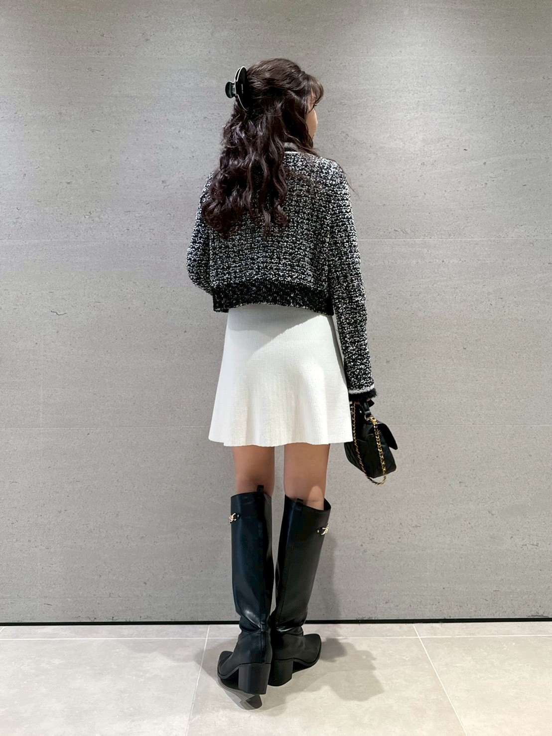 LILY BROWN×MARY QUANT】デイジー釦ツイードニットジャケット(ノー