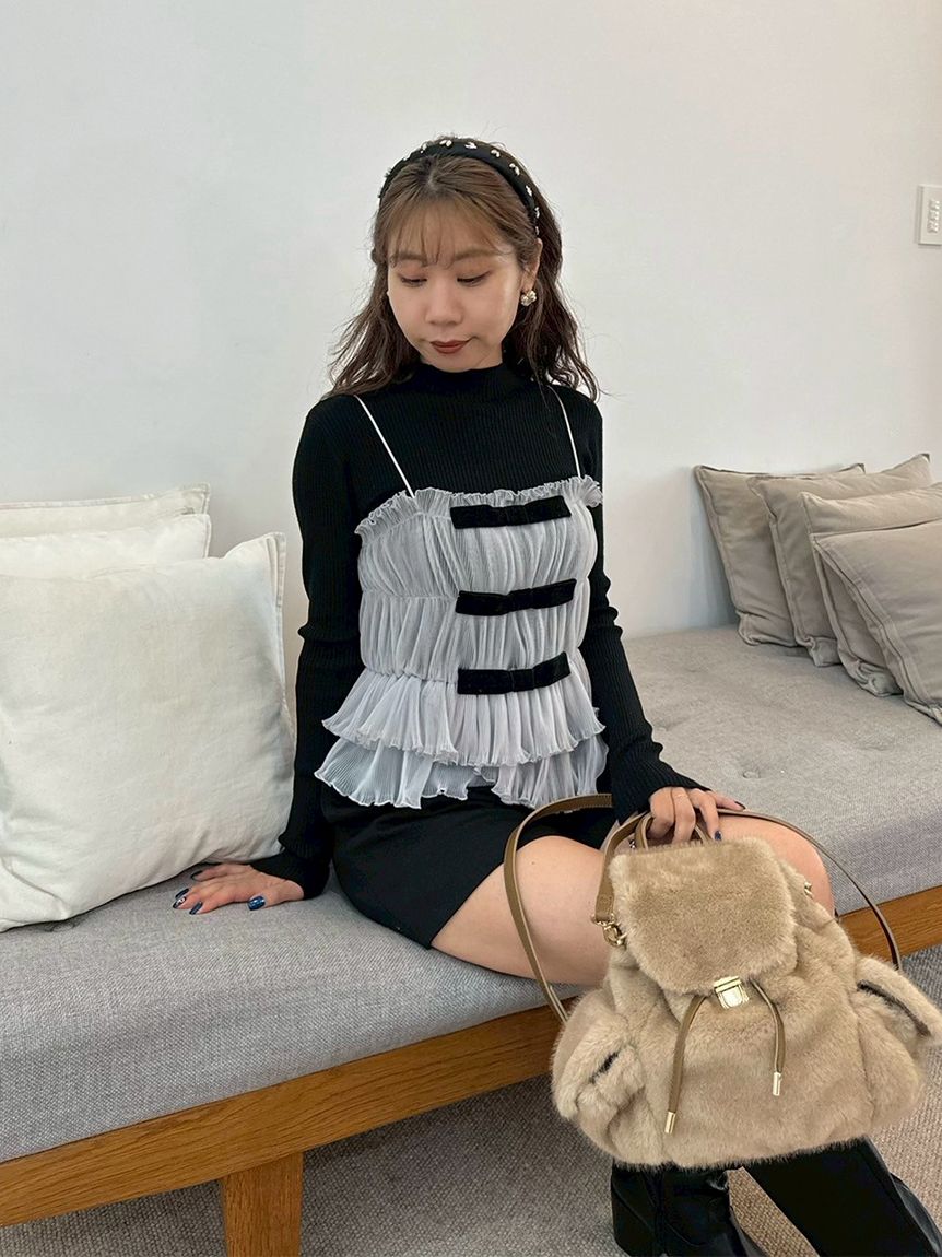 リボンビスチェセットニットトップス(ニット)｜トップス｜LILY BROWN