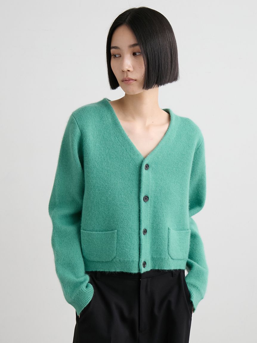 ウォッシャブルコンパクトシャギーVカーデ(カーディガン)｜トップス
