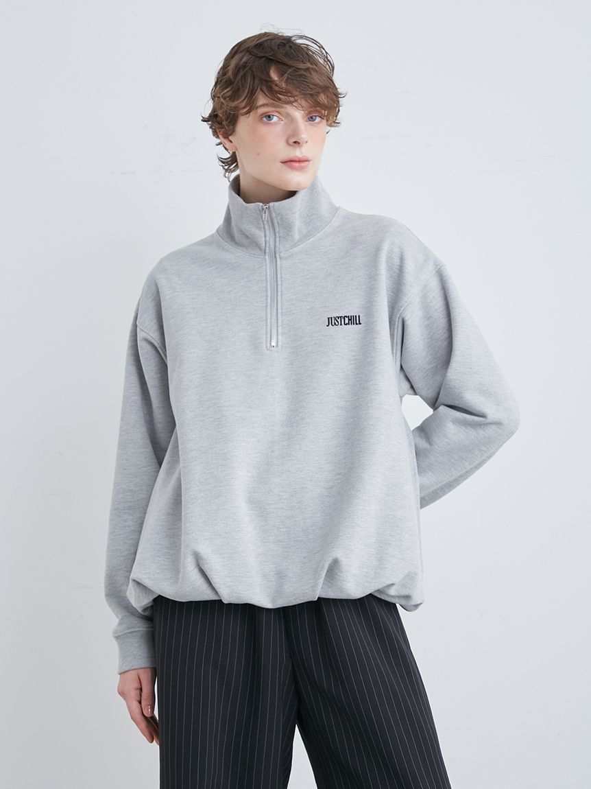 sheller シェリエ 裏起毛セミクロップドトップス スウェット スエット