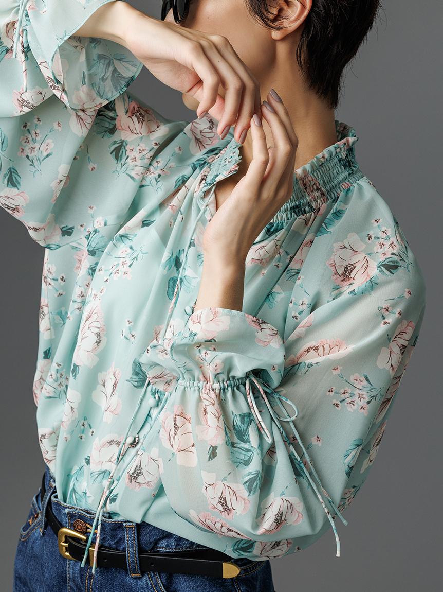 フラワープリントブラウス(ブラウス)｜トップス｜Mila Owen（ミラ