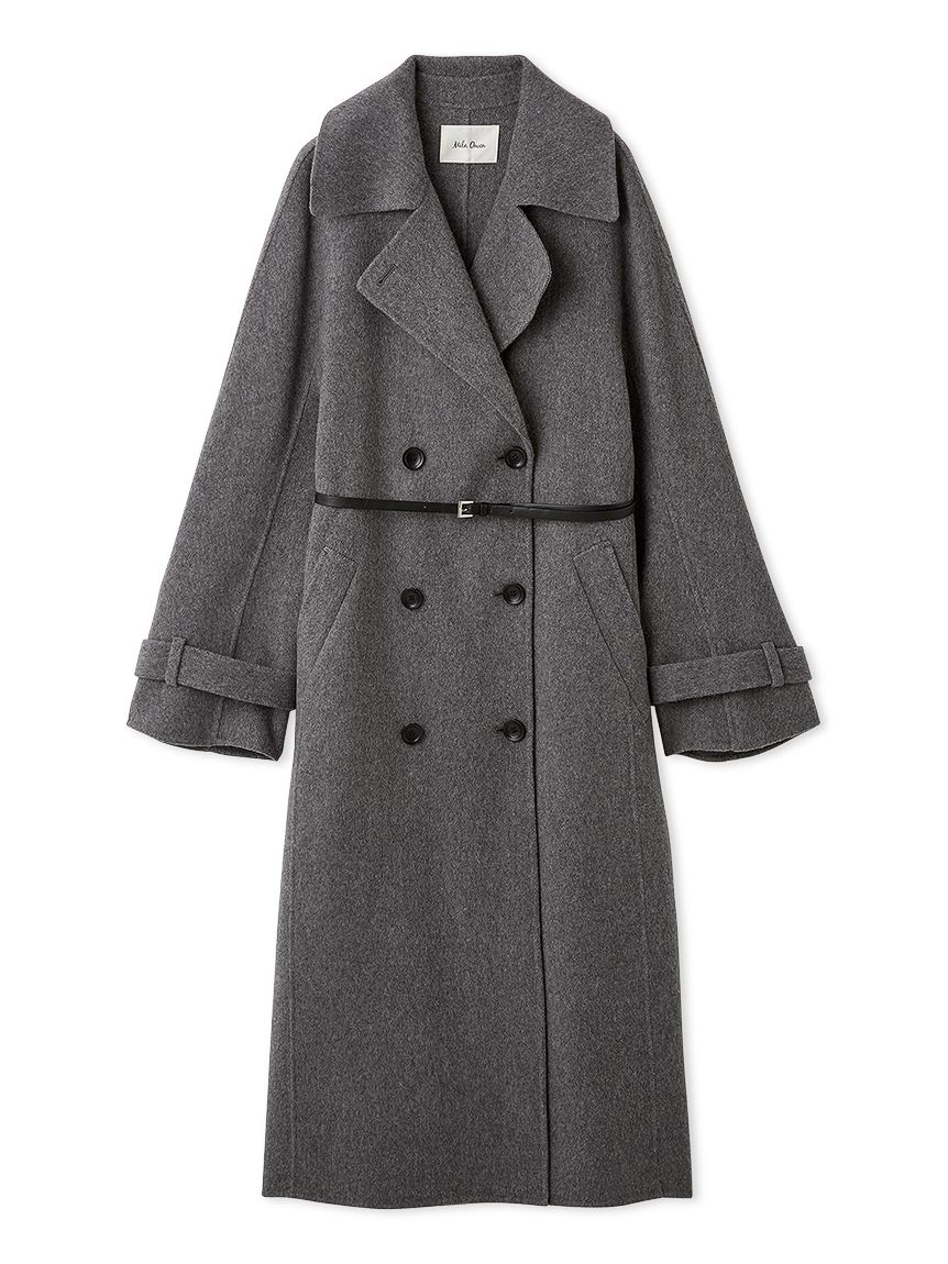 ベルト付きリバーピーコート(ロングコート)｜アウター｜Mila Owen