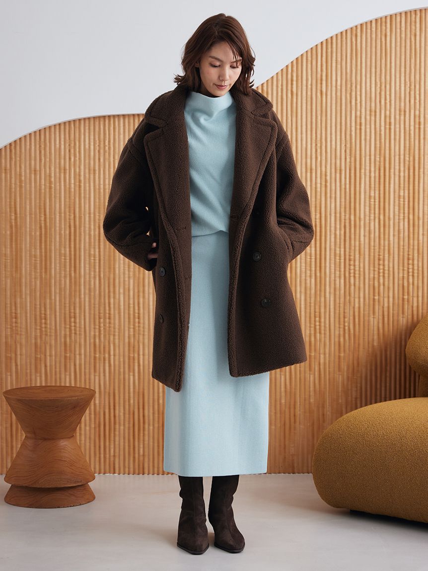 オーバーサイズボアコート(ロングコート)｜アウター｜Mila Owen（ミラ