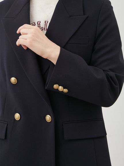金釦ダブルブレストブレザー(テーラードジャケット)｜アウター｜Mila