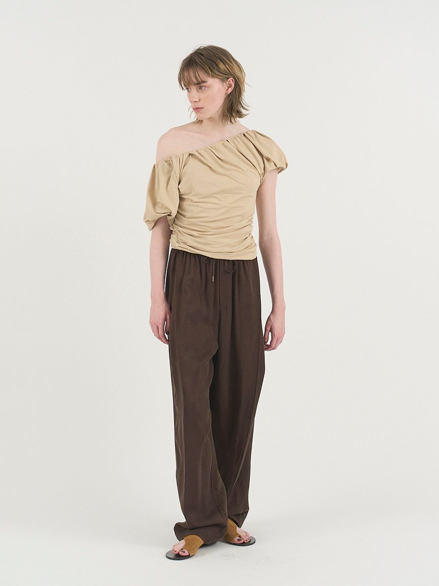 セットアップ対応】ワイドタックドローストリングパンツ(ワイドパンツ