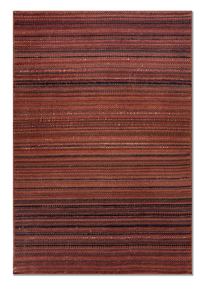 Abrash Red & Orange Flat Weaves Wool Rugs - Adwl-13100 - Jaipur
