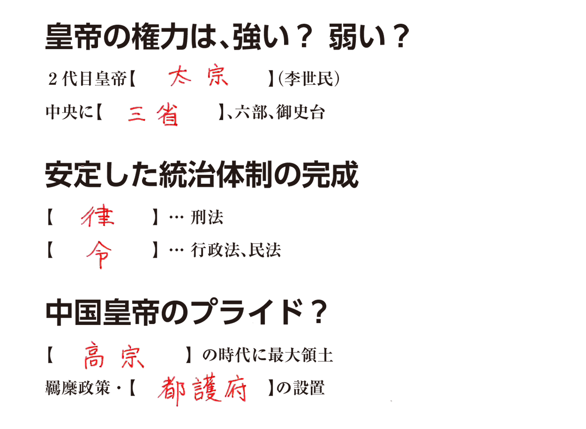 高校世界史B】「唐の統治体制の確立」(練習編) | 映像授業のTry IT