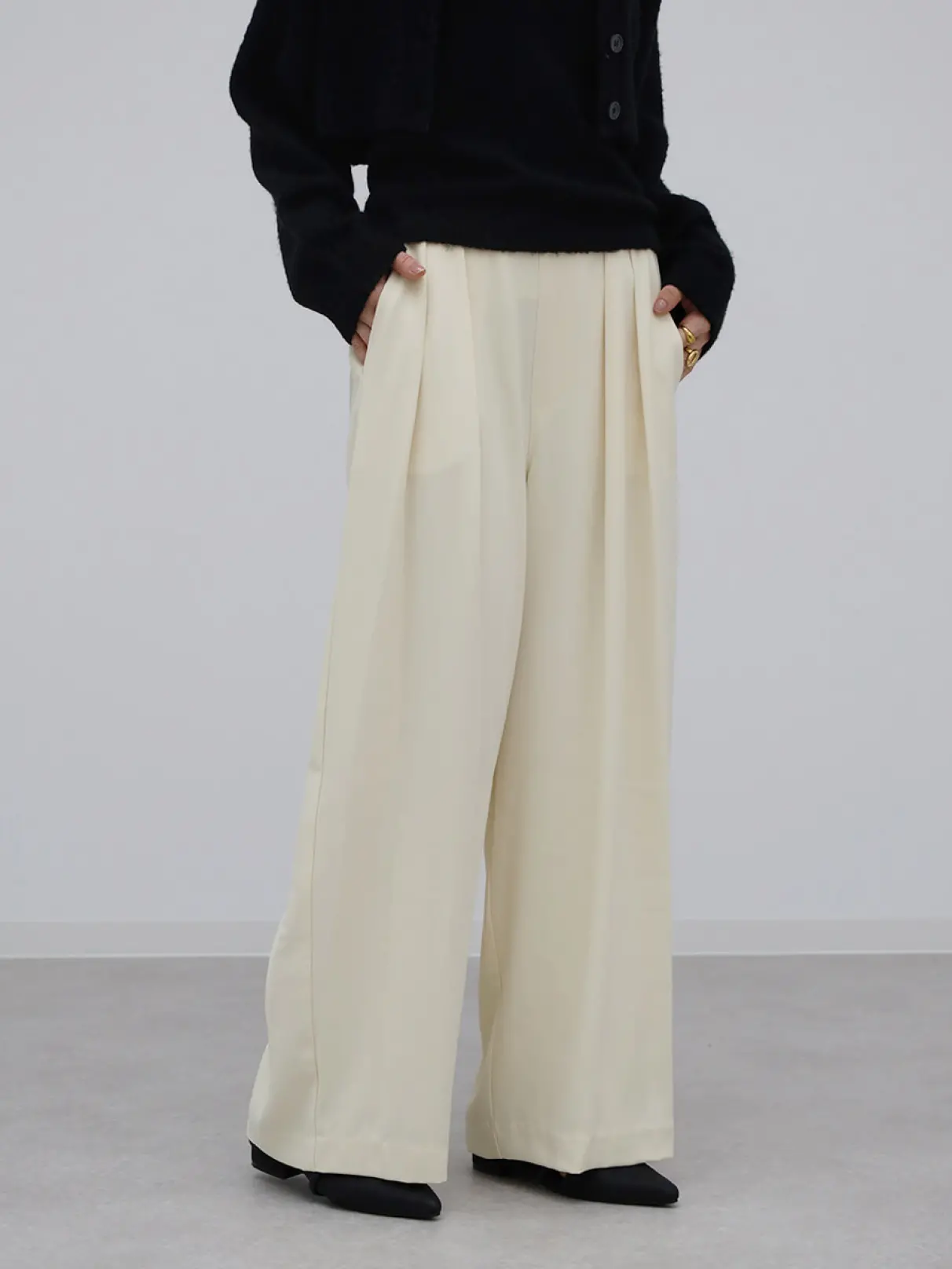 タックワイドイージーパンツ - Aga - Aga｜YAMADAYA STORE