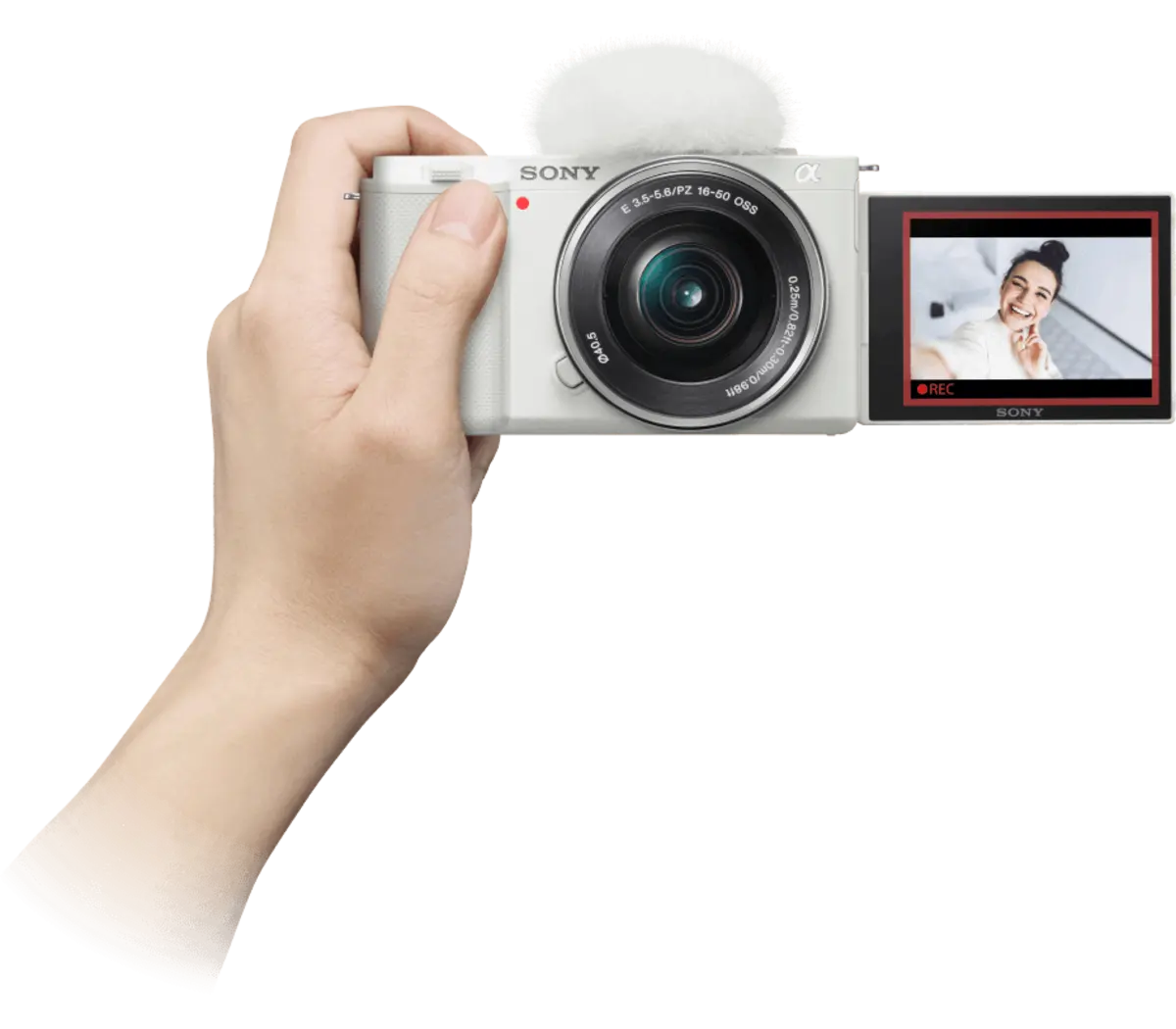 Sony ZV-E10 Mirrorless Vlog Camera Body (White) & Lens|ILCZVE10L/W