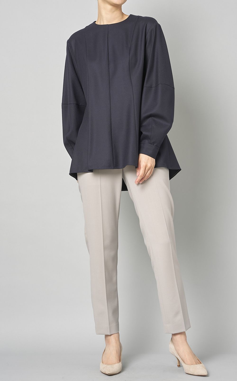 Theory luxe｜パネル切替プルオーバーブラウス