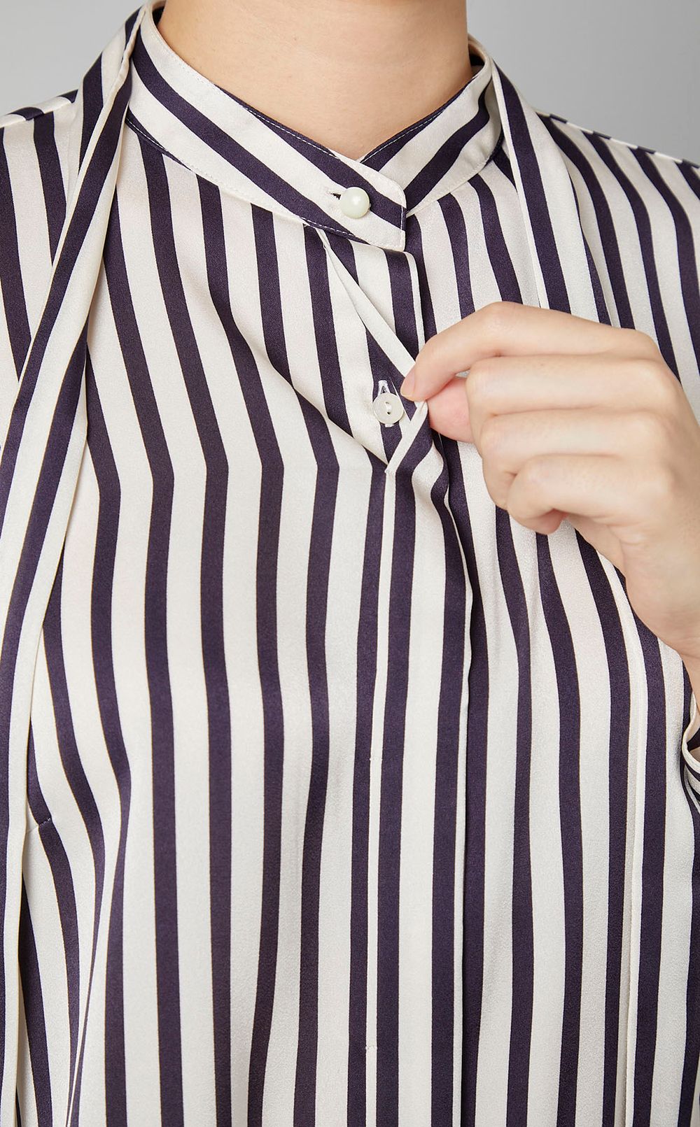 MACKINTOSH PHILOSOPHY｜ストライプボウタイブラウス