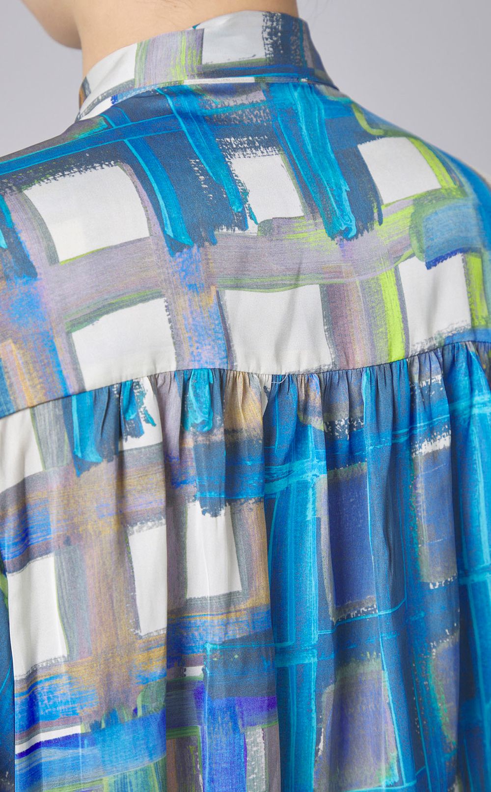 Ballsey｜チェックプリントボウタイブラウス