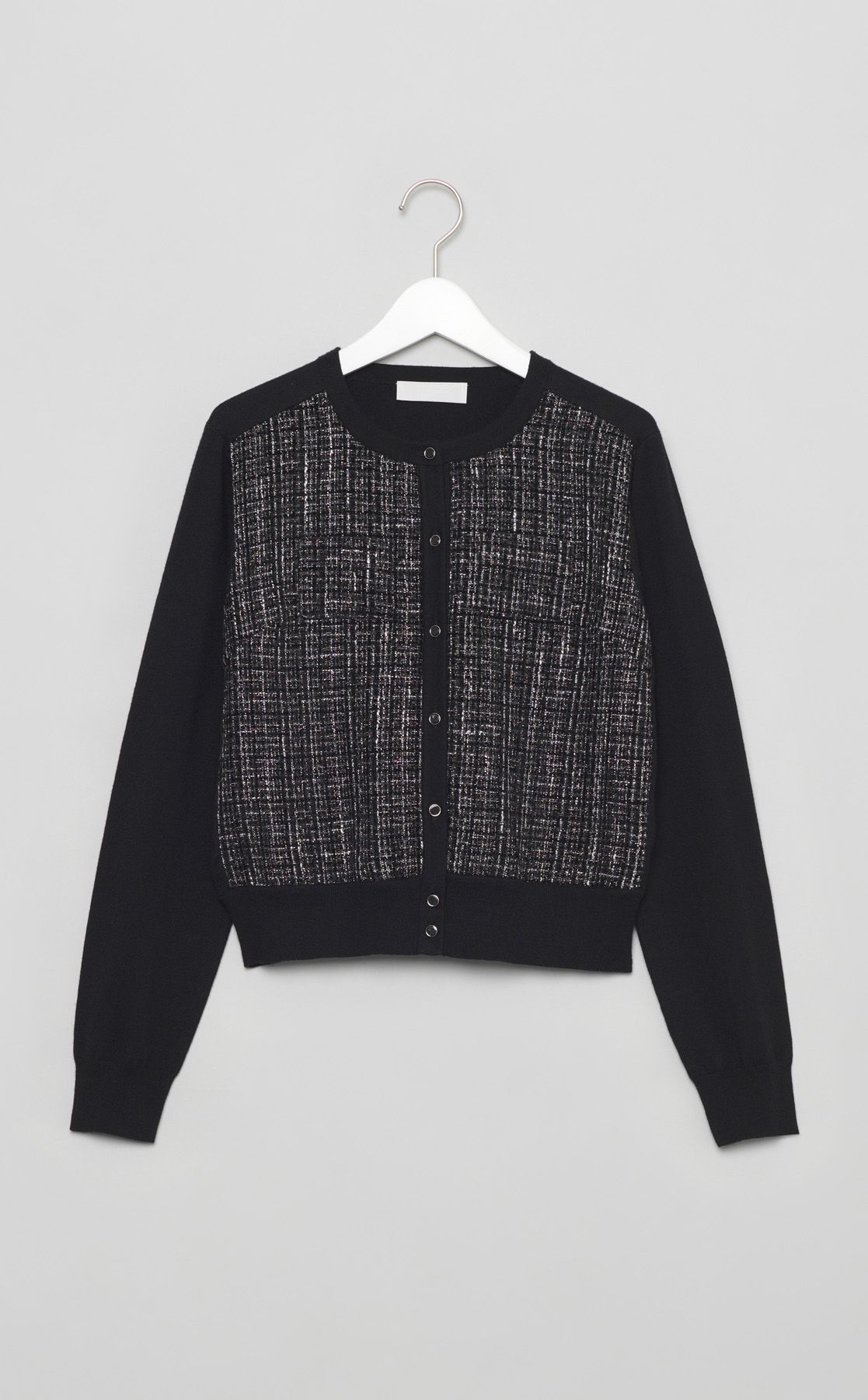 CELFORD｜ツイードドッキングニットカーディガン