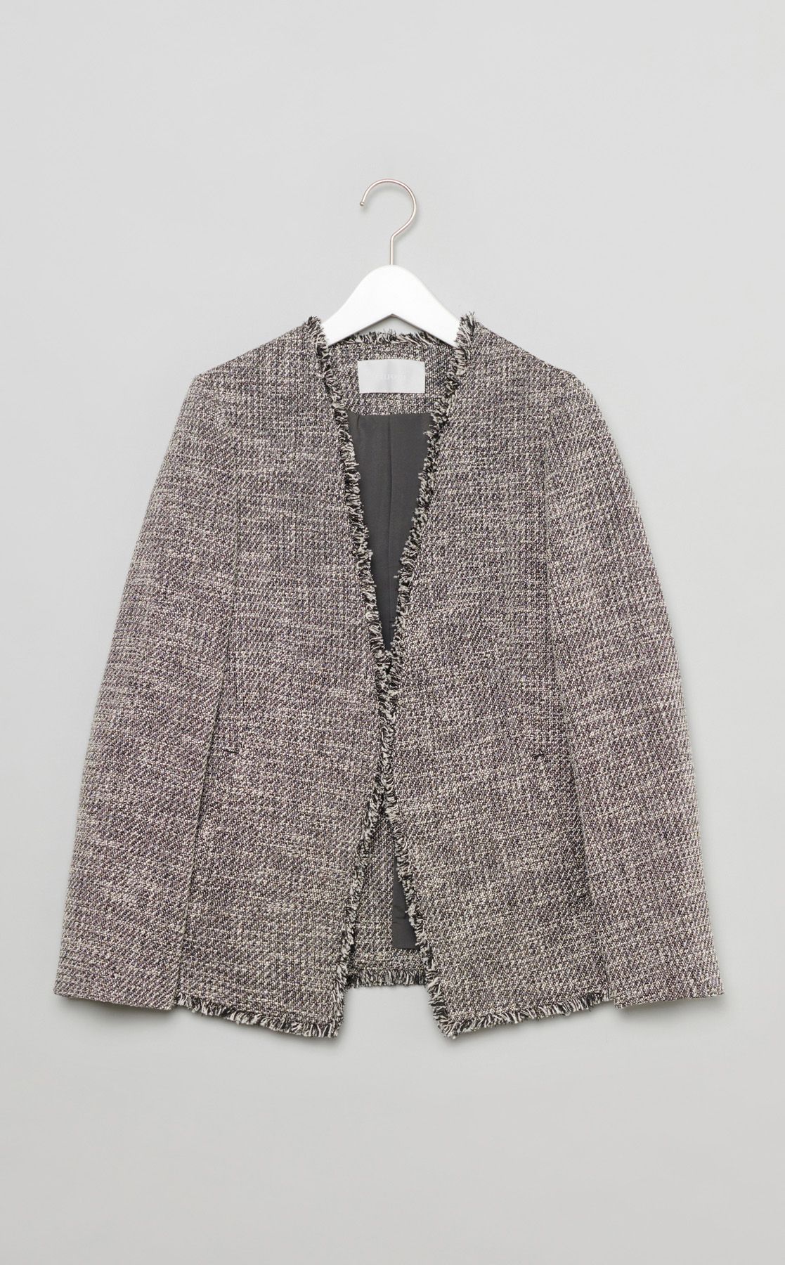 CELFORD｜ツイードVネックノーカラージャケット