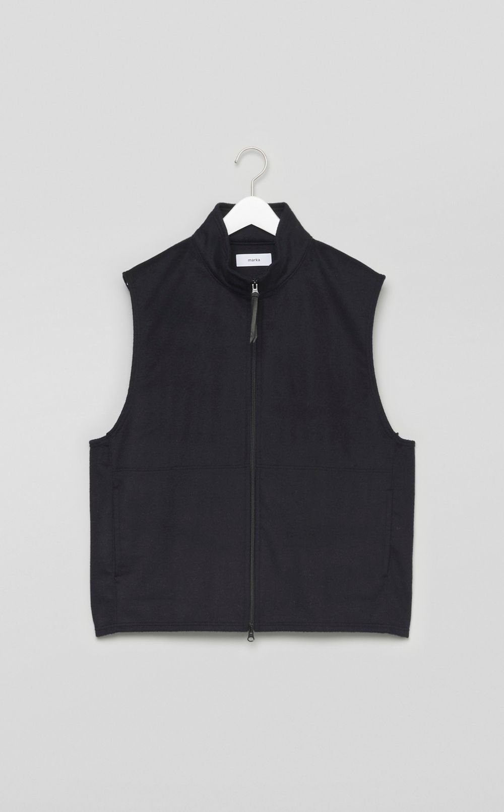 marka｜ウールシルクジップベスト