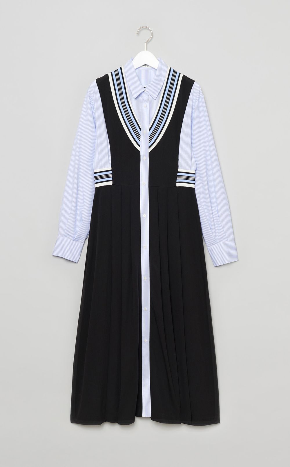 FURFUR｜リブコンビシャツワンピース