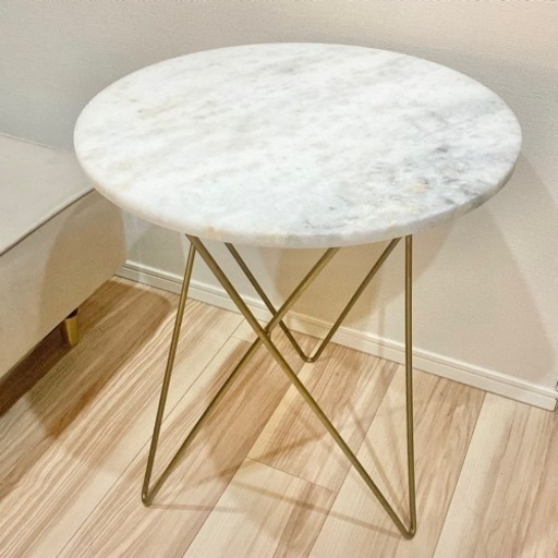 ZARA 円形大理石サイドテーブル ZARA HOME⭐︎大理石 サイドテーブル
