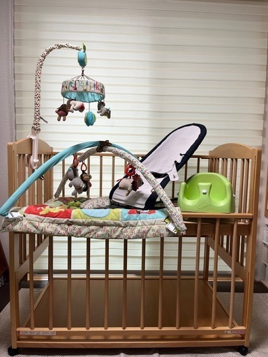 Nijakise ベビーベッド HZDMJ グレー 2024年購入 HZDMJ ベビーベッド