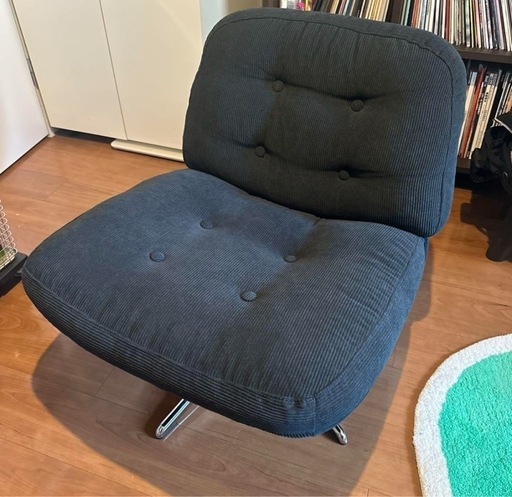 中古品 イケア DYVLINGE 一人掛け回転パーソナルチェア ブラック 中古