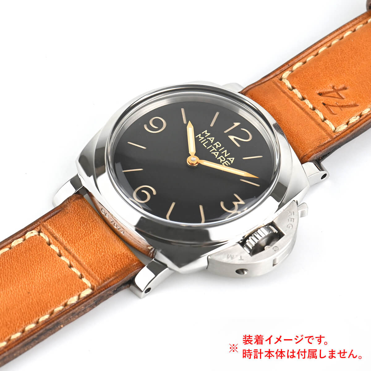 松下庵 パネライ用 M74ストラップ キャメル 26-26mm 新品 | 腕時計の