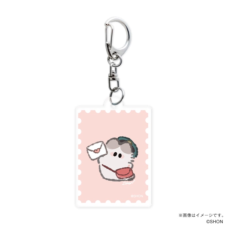 SHON 切手型アクリルキーホルダー こねこ｜郵便局のネットショップ