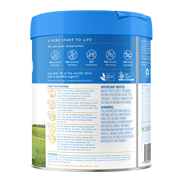 Bellamy's Organic ベラミーズ オーガニック粉ミルク ステップ1 (0～6