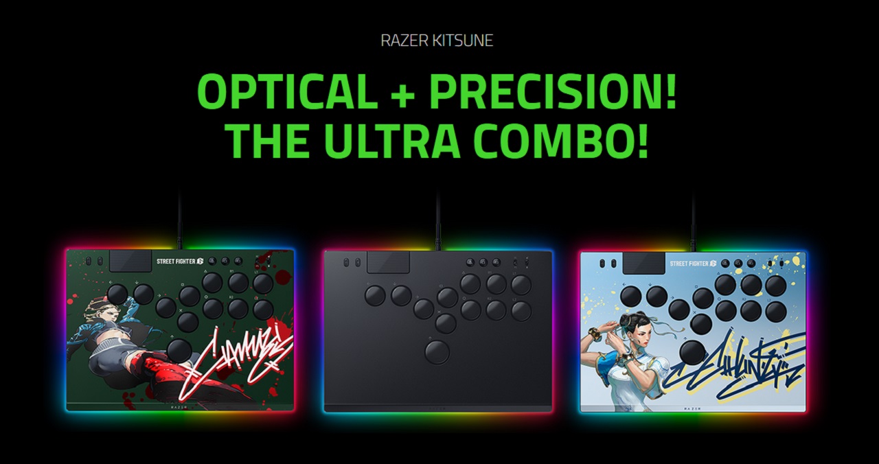 Razer Kitsune all-button arcade controller with Street Fighter 6