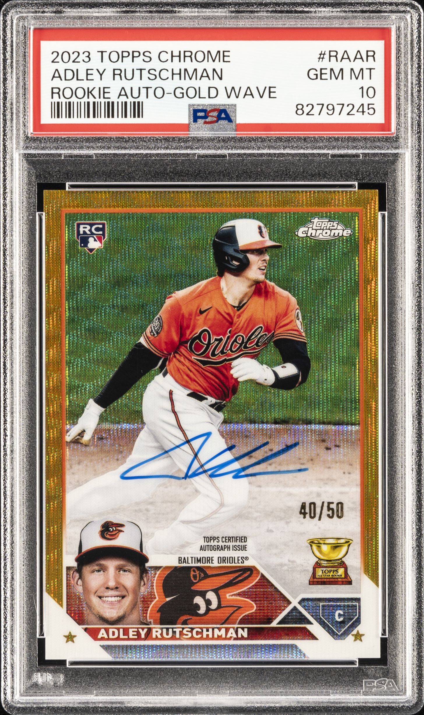 アーリング ハーランド Topps Chrome Gold Ray Wave