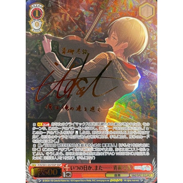 ヴァイスシュヴァルツ プロセカ 青柳冬弥 サイン SP SP これから先も