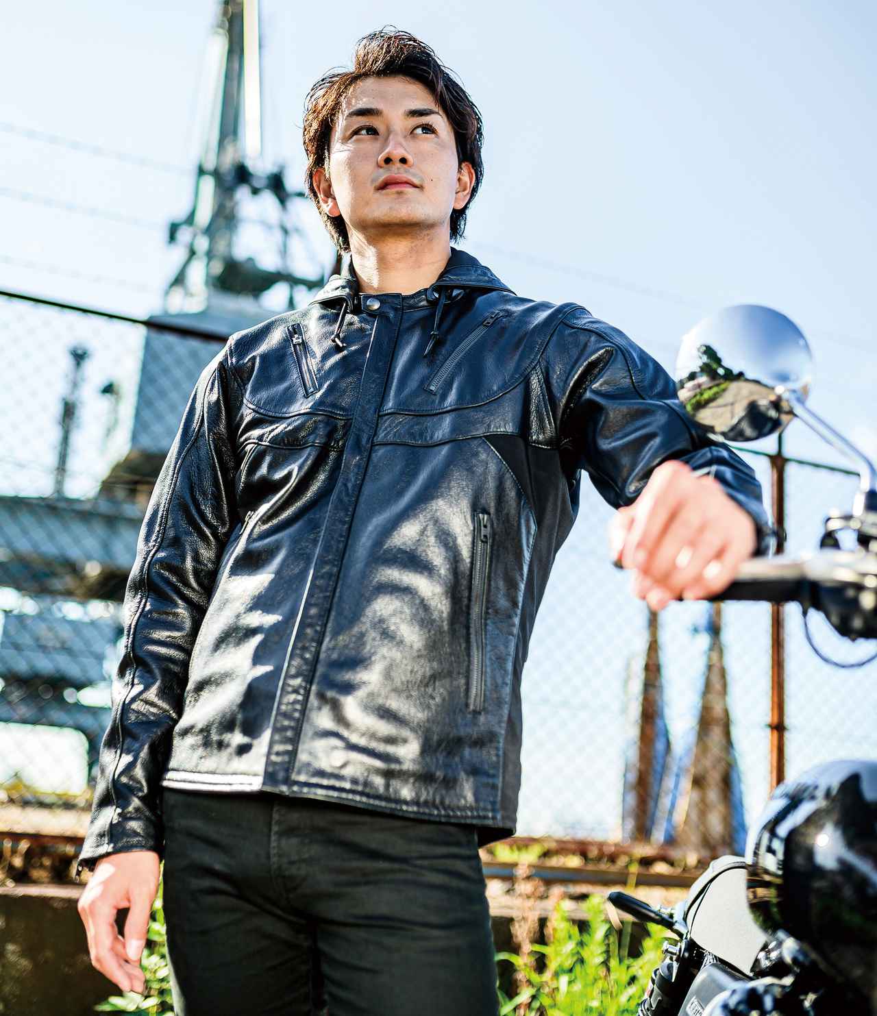 2020-2021秋冬ジャケット】KADOYA-カドヤ-「レザージャケット フード