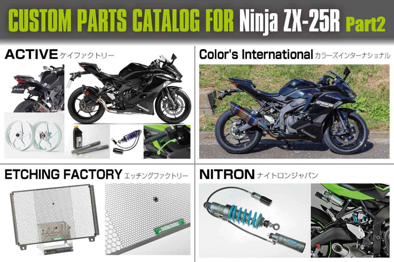 カワサキ「Ninja ZX-25R」を楽しくする用品群｜カスタムパーツカタログ