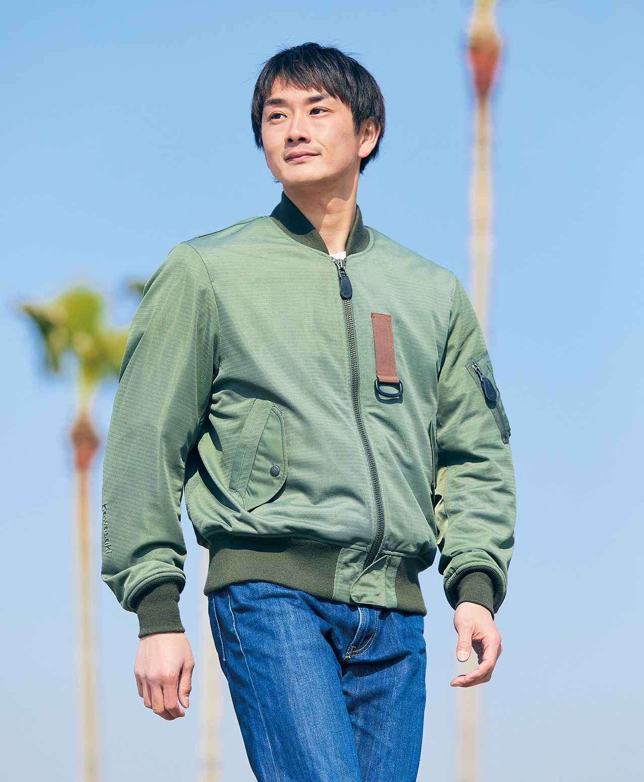 カワサキ×アヴィレックス「ライディングメッシュ MA-1」【2023年新作