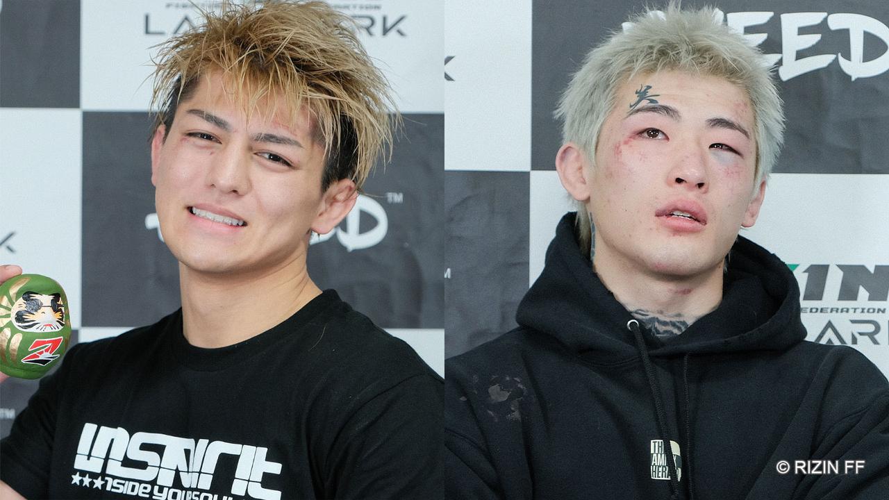 鈴木千裕、平本蓮 +WEED presents RIZIN LANDMARK vol.2 試合後