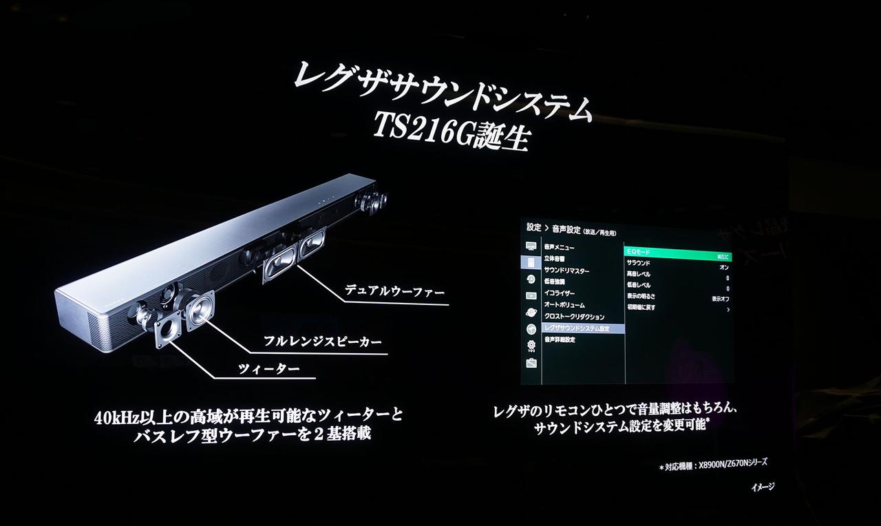 eARCに対応した、レグザサウンドシステム「TS216G」が5月17日に発売