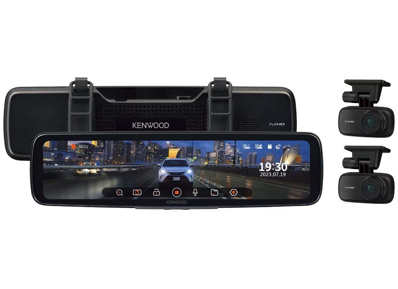 人気のデジタルミラー型ドラレコ、ケンウッドの最新「ミラレコ」を