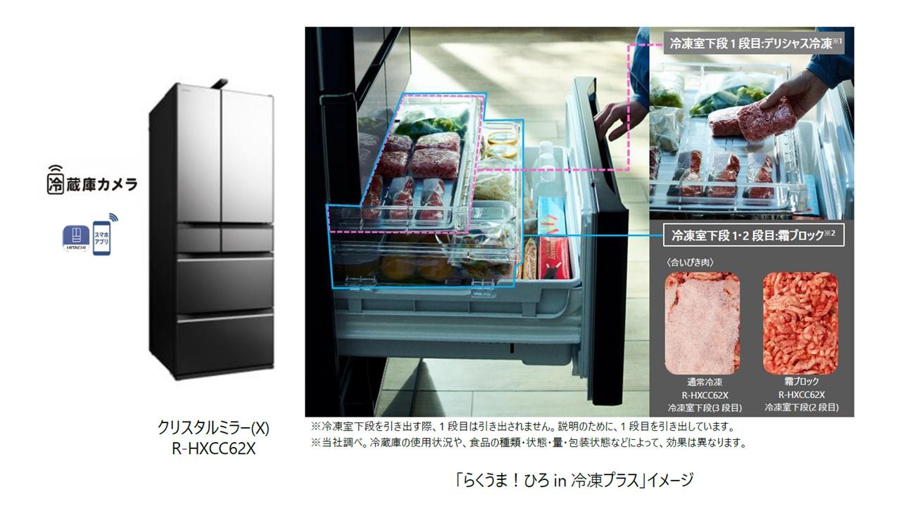 ひろびろ使えて整理がらく。置くだけでらくに冷凍、おいしく保存。霜