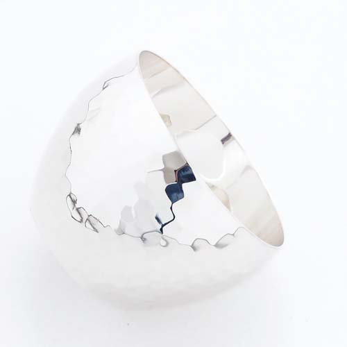 東京銀器森銀器製作所纯银酒杯标准锤目纹傳統工藝品金屬杯子| MUKU工房