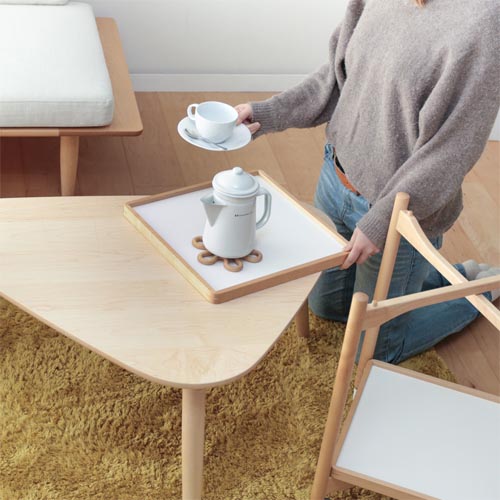 旭川家具 cosine コサイン トレーテーブル 国産家具 無垢 サイド