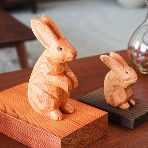 一位一刀彫 鈴木彫刻 干支 伝統工芸品 木製 オブジェ | MUKU工房