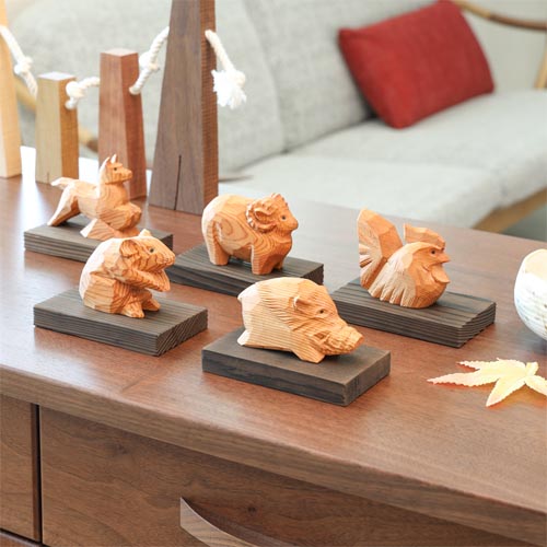 一位一刀彫 鈴木彫刻 干支 伝統工芸品 木製 オブジェ | MUKU工房