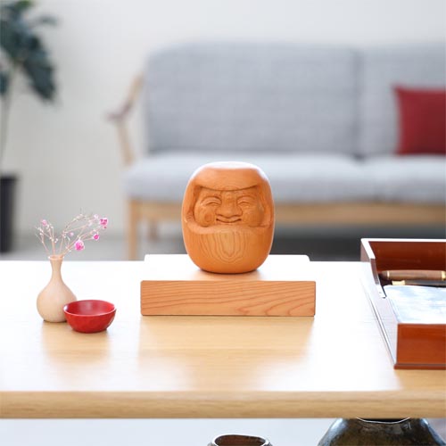 一位一刀彫 鈴木彫刻 招福だるま 伝統工芸品 木製 オブジェ | MUKU工房