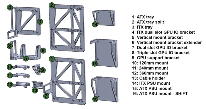 3Dプリント対応オープンフレームPC組み立てキット | CORSAIR | CORSAIR