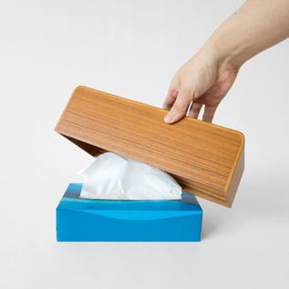 ティッシュボックスカバー チーク／SAITO WOOD （サイトーウッド