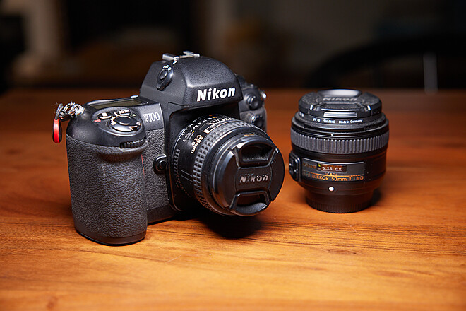 Rent a Nikon F100 35mm film camera w/ 35mm f/2D and 50mm f/1.8G
