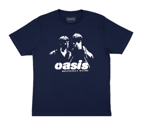 Oasis - Photo Stencil Navy T-Shirt. Oasis.