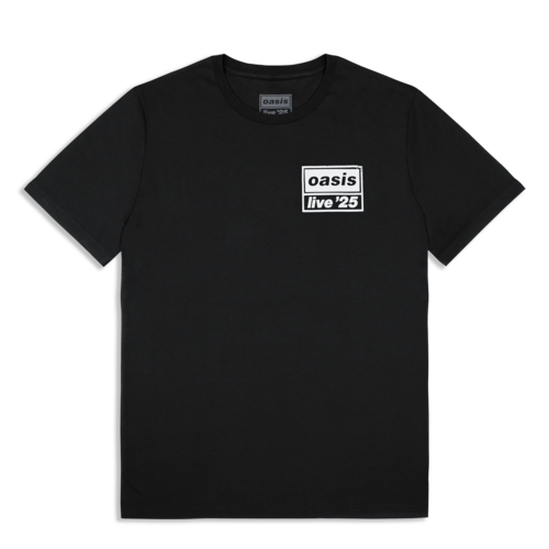 Oasis - Live '25 Distressed Tour Logo T-Shirt Black. Oasis.